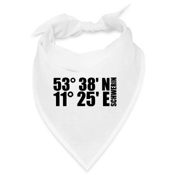 Schwerin Koordinaten - Bandana - Weiß - Vorne