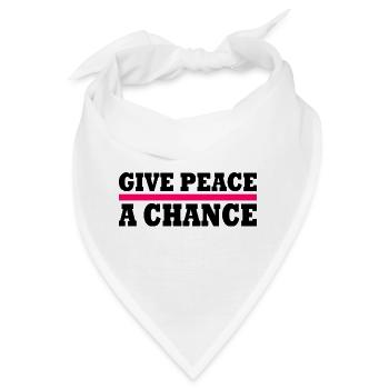Give peace a chance - Bandana - Weiß - Vorne