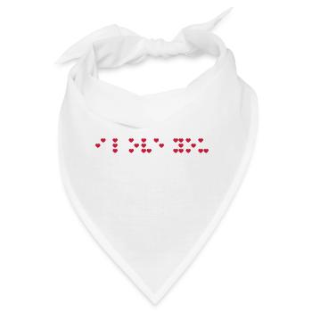 Ich liebe dich in Braille-Code, Braille-Schrift. - Bandana - Weiß - Vorne