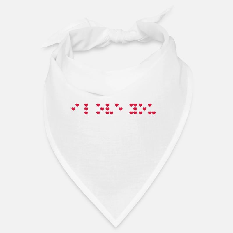 i love you in braille code, Braille script. Bandana