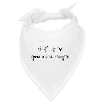 grow positiv thoughts - Natur - Bandana - Weiß - Vorne