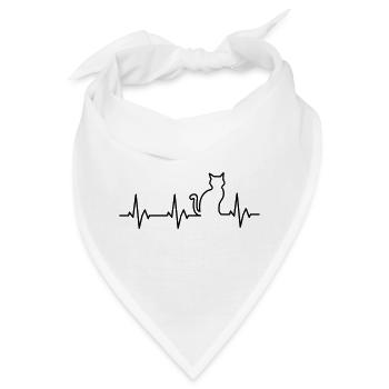 Katzen-Rettungsleine - Bandana - Weiß - Vorne
