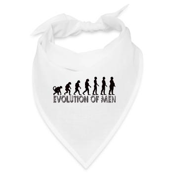 Evolution of men - Für Männer mit Bauch in schwarz - Bandana - Weiß - Vorne