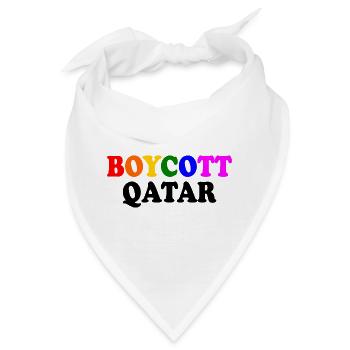 Boycott qatar - Bandana - Weiß - Vorne
