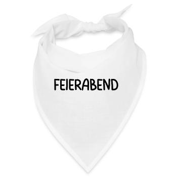 Feierabend Party Feiern Arbeitstier - Bandana - Weiß - Vorne