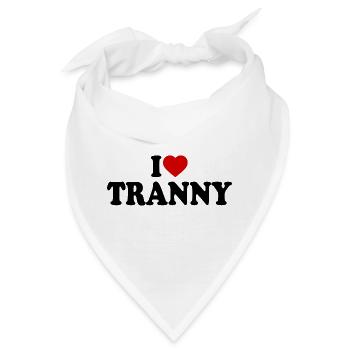I love tranny - Bandana - Weiß - Vorne