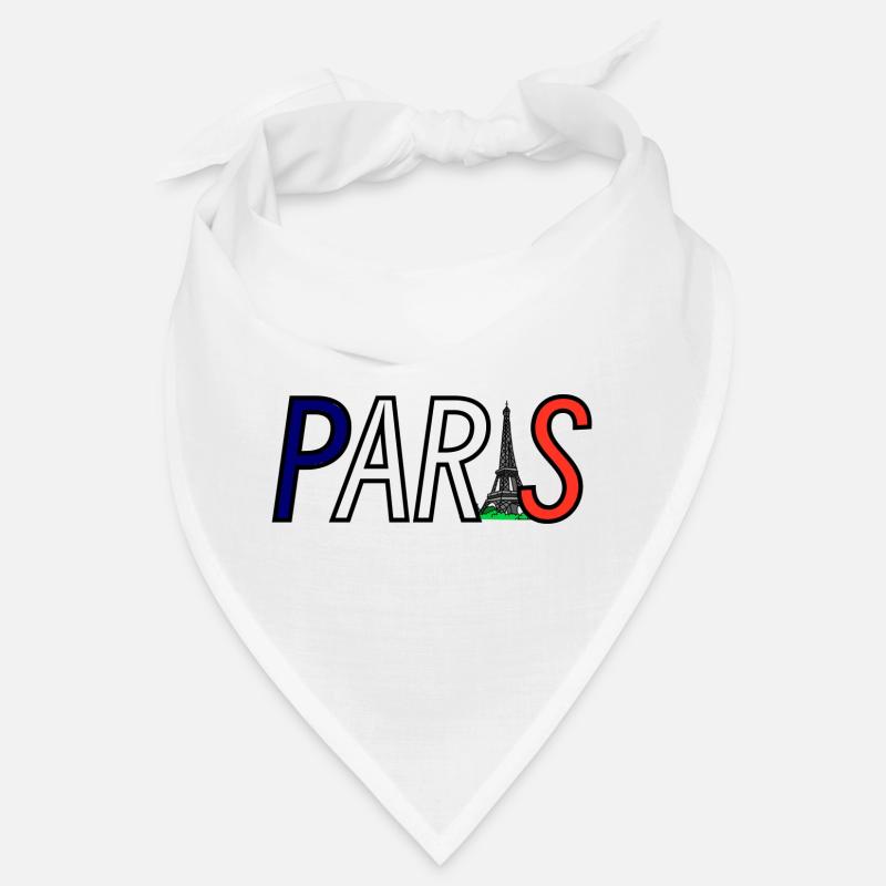 Silhouette parisienne avec jeu de couleurs de la tour Eiffel Bandana