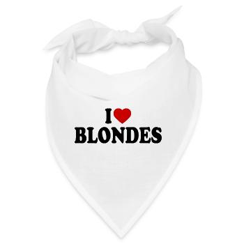 I love blondes - Bandana - Weiß - Vorne