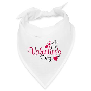 Mein erster Valentinstag - Bandana - Weiß - Vorne