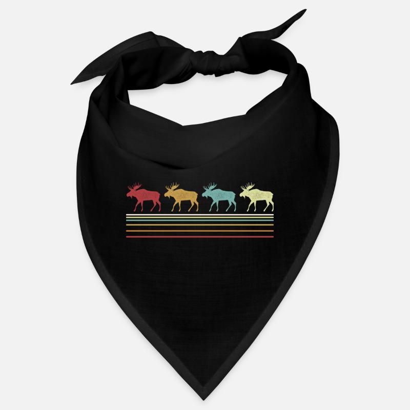 Retro Moose Lover Funny Moose Vintage Bandana