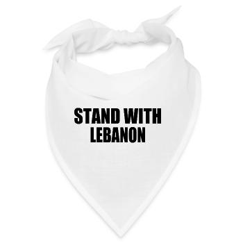 STAND WITH LEBANON - Bandana - Weiß - Vorne