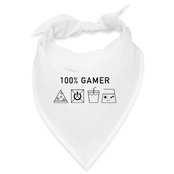 100 Gamer Black Version - Bandana - Weiß - Vorne