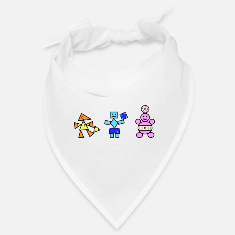 Robots Géométriques Joueurs et Ours Bandana