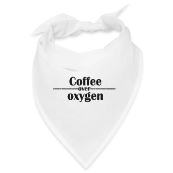 Kaffee-über-Sauerstoff-Typografie - Bandana - Weiß - Vorne