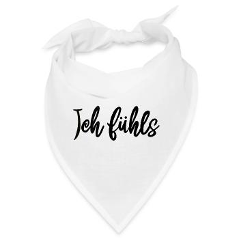 Kalligrafie Script Muster ich fühls  - Bandana - Weiß - Vorne