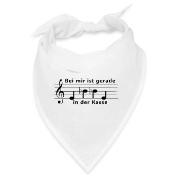 Noten - Ebbe In Der Kasse Humorvolle Notenschrift - Bandana - Weiß - Vorne