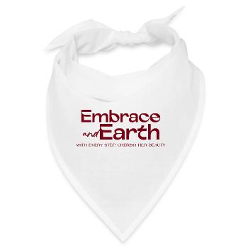 Abstrakte Erdfarben mit organischer Form - Bandana - Weiß - Vorne