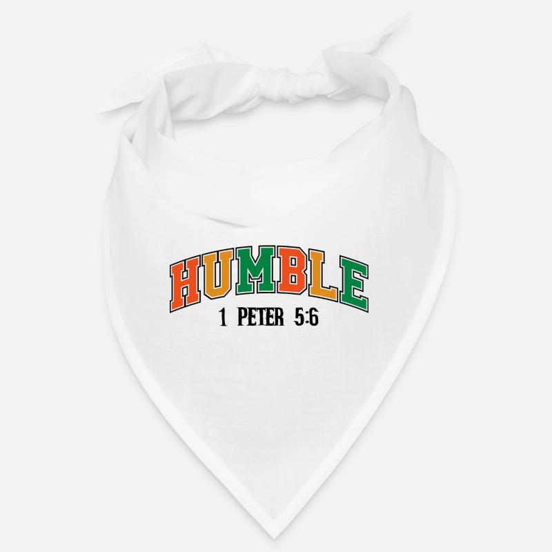 Humble texte arc-en-ciel incurvé Bandana