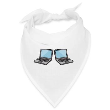 Doppel-Laptops Kollaboration - Bandana - Weiß - Vorne