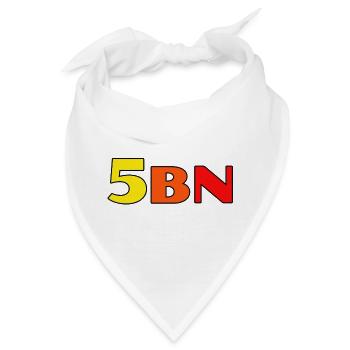 5BN Farbexplosion Blockbuchstaben - Bandana - Weiß - Vorne