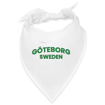 Göteborg, Schweden im grünen Kurventext - Bandana - Weiß - Vorne