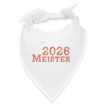 Meister 2026 Meisterschaft - Bandana - Weiß - Vorne