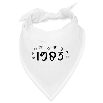 1983 Jubiläum 1983 Retro 1983 - Bandana - Weiß - Vorne