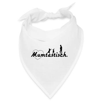 Mum-tastisch - Spruch Schwarz - Bandana - Weiß - Vorne