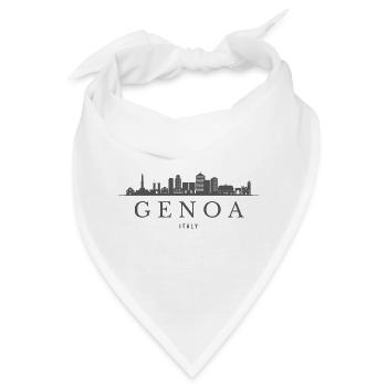Skyline von Genua, Genua Italien - Bandana - Weiß - Vorne