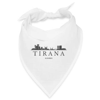Tirana Albanien, die Skyline Tiranas - Bandana - Weiß - Vorne