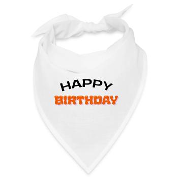 Happy Birthday - Bandana - Weiß - Vorne