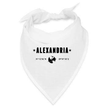 Alexandria, Ägypten, Koordinaten Planet Erde - Bandana - Weiß - Vorne