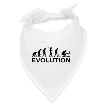 Evolution Gamer | Computer Freak Nerd PC - Bandana - Weiß - Vorne