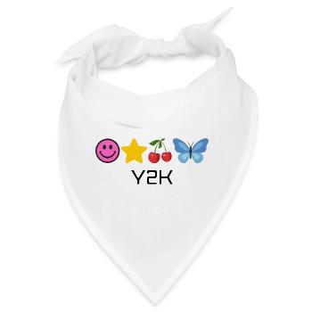 Y2K Kombi Stern Kirschen Schmetterling - Bandana - Weiß - Vorne