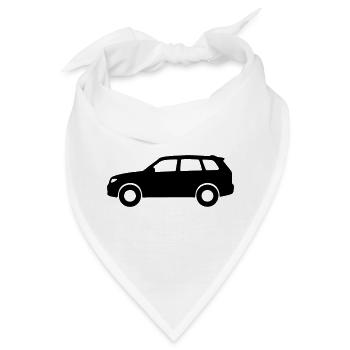 Auto Silhouette - Bandana - Weiß - Vorne