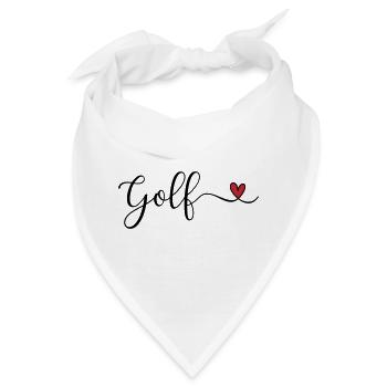 Golf Design mit Herz - Bandana - Weiß - Vorne