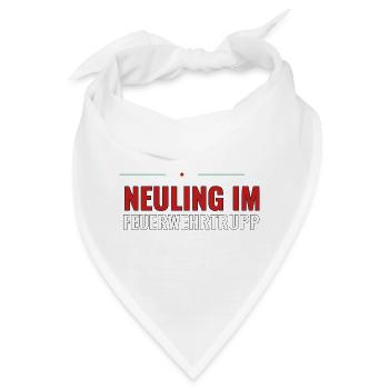 Jugendfeuerwehr Shirt – Neuling im Feuerwehrtrupp - Bandana - Weiß - Vorne