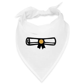 Abschluss Zeugnis Rolle Icon - Bandana - Weiß - Vorne