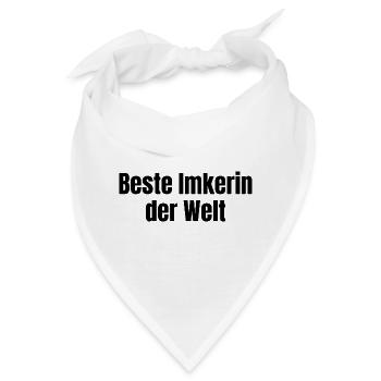 Beste Imkerin der Welt Imkerei Bienen Geschenk - Bandana - Weiß - Vorne