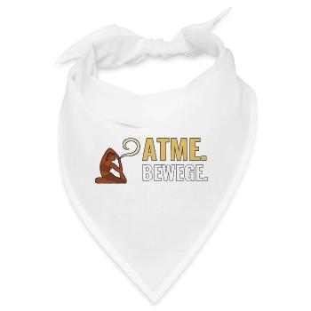 Atme. Bewege. – Rutschfeste Yoga-Fans – Yoga. - Bandana - Weiß - Vorne
