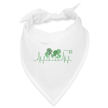 Baum Herzschlag Wald Natur Förster - Bandana - Weiß - Vorne