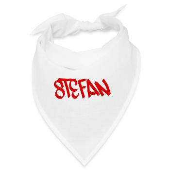 Geschenkidee für Stefan - Bandana - Weiß - Vorne