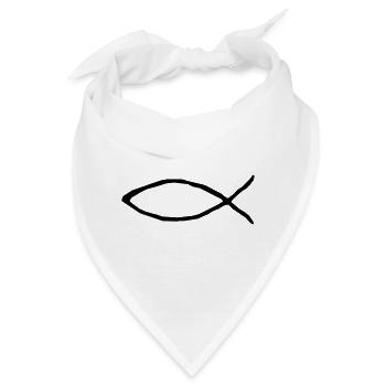 Christlicher Fisch - Bandana - Weiß - Vorne