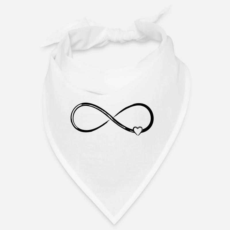 Unendlichkeitzeichen Symbol Liebe - Bandana - Weiß