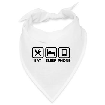 Essen Schlaftelefon - Bandana - Weiß - Vorne