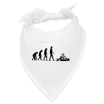 Go-Kart / Karting / Kart / Fahrer - Bandana - Weiß - Vorne