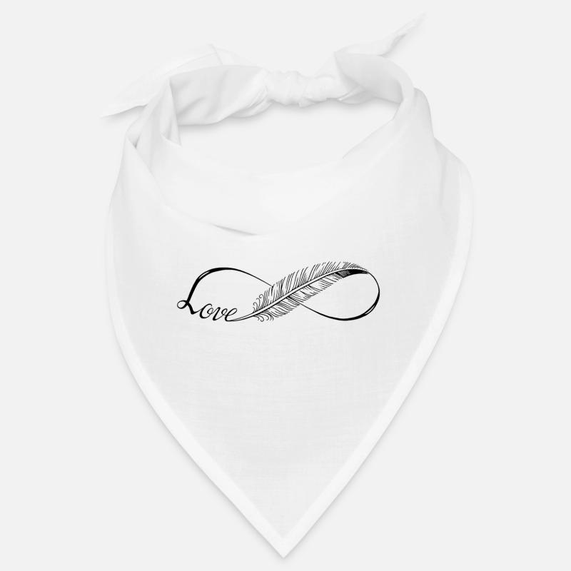 Plumes d'amour Infinity lignes mignonnes Bandana