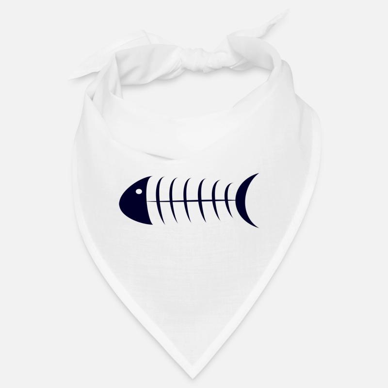 poisson - Bandana - blanc