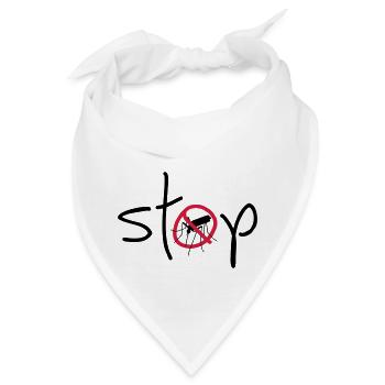 Stoppen Sie Malaria, Zika oder Dengue-Fieber. Virus, Mücken beißen. - Bandana - Weiß - Vorne