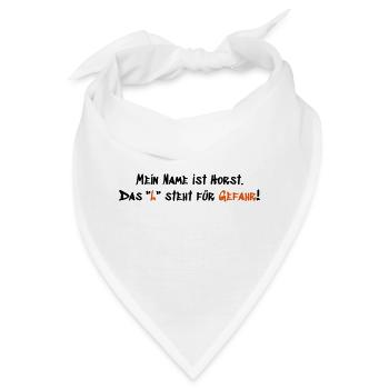 Mein Name ist Horst - Bandana - Weiß - Vorne